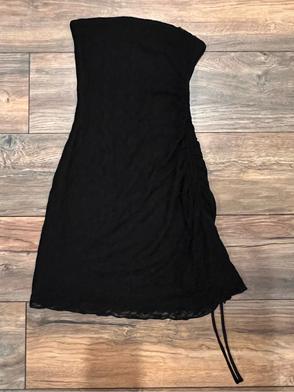 Garage Black Lace Strapless Dress XS